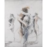 Jurgen Gorg (German, born 1951) signed limited edition (42/150) etching Dancing, titled, numbered