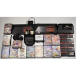 Three Sega retro video game consoles together with a collection of 22 Master System and Mega Drive