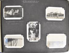 Photograph album dated and titled India 1945 P H Linford, RAF, including images of Cawnpore bridges,