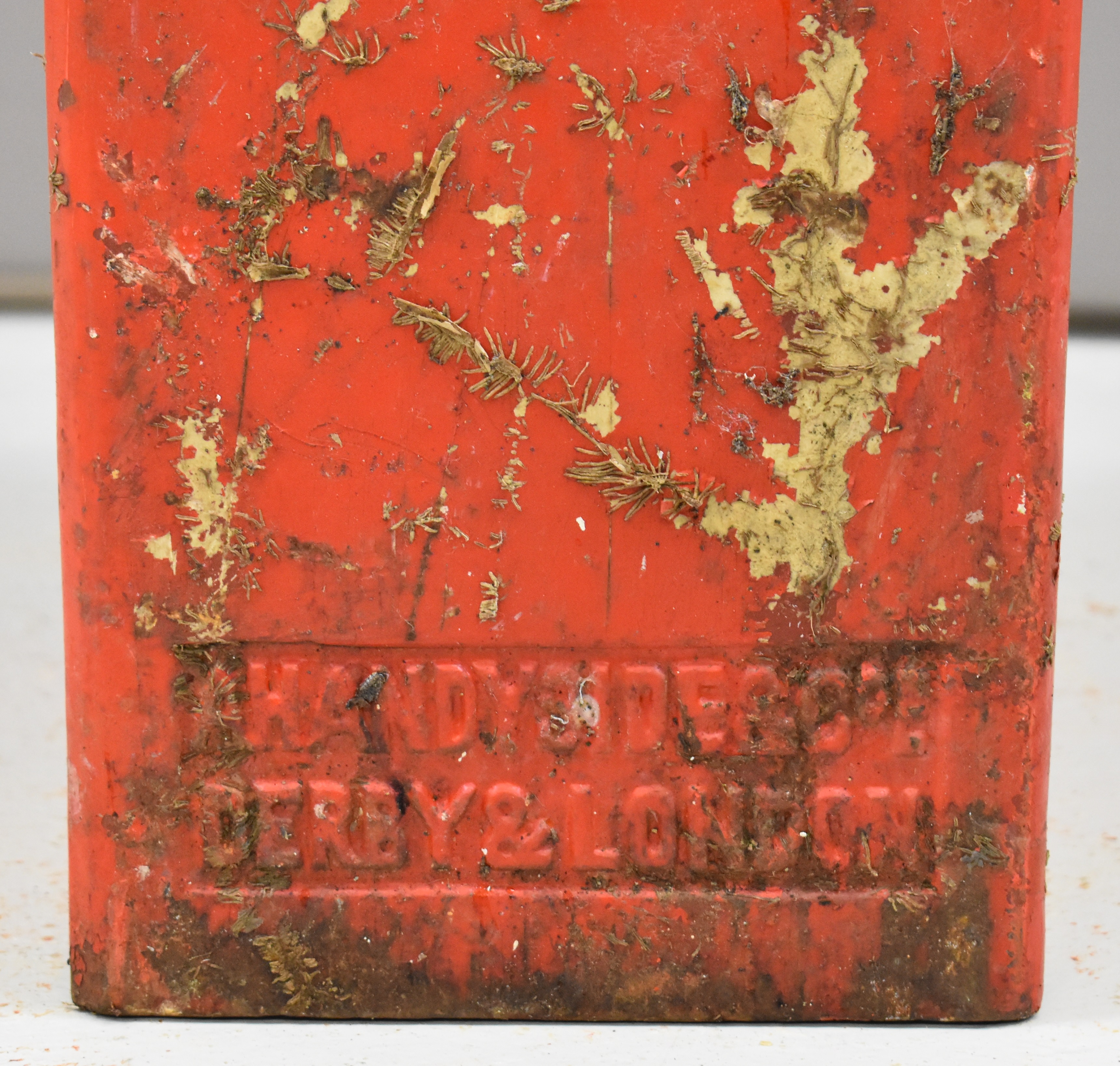 Edward VII style cast iron lamp post mounted letter box with ER VII cypher to lower portion of door, - Image 9 of 9