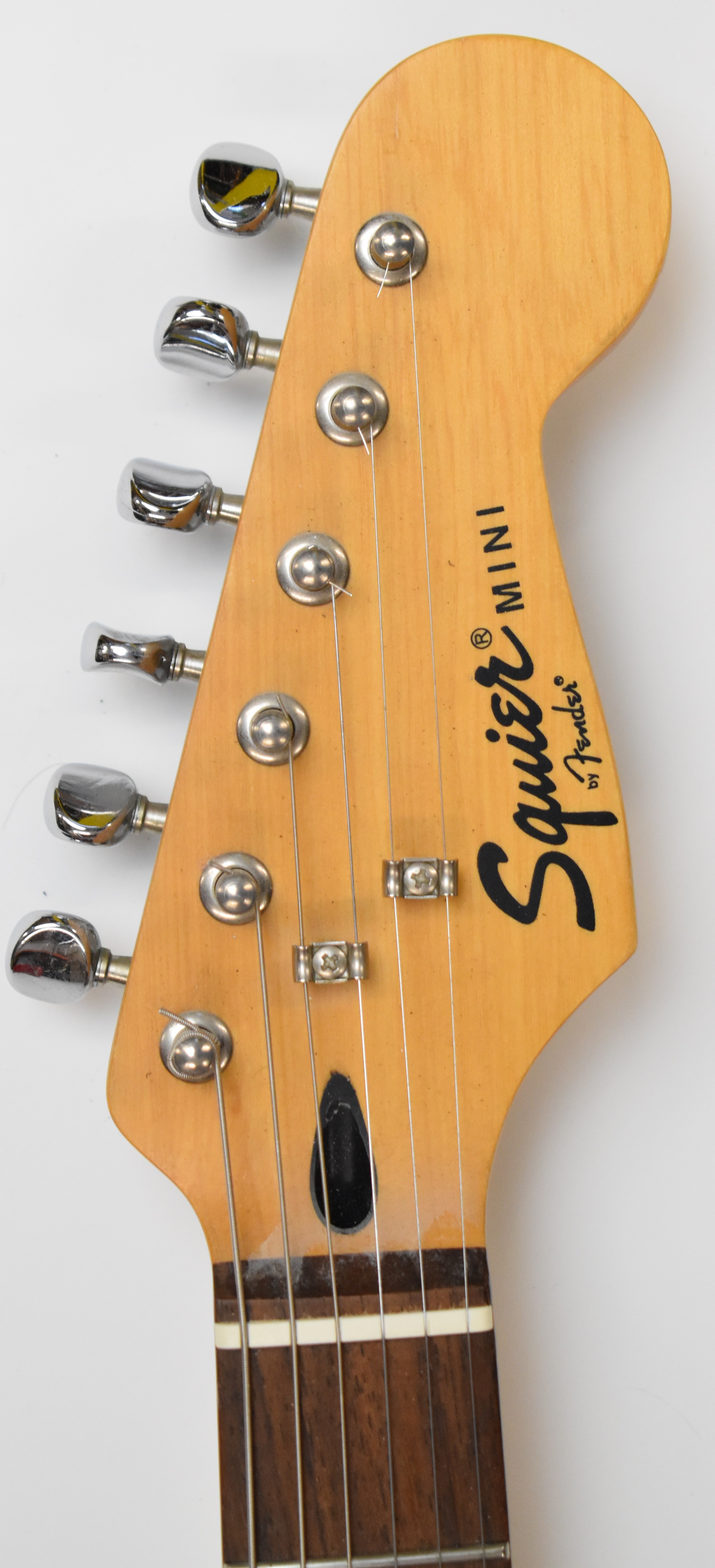 Squire Mini Stratocaster ¾ size electric guitar by Fender, with 20 frets and red finish, serial - Image 3 of 6