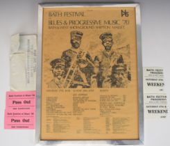 Bath Festival of Blues & Progressive Music '70, Bath & West Showground, Shepton Mallet poster with