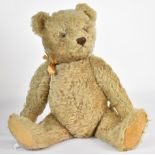 Steiff Teddy bear c.1950's with blonde mohair, cloth pads, disc joints, growler, stitched snout,
