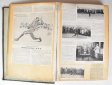 Golfing interest scrapbook c1906-1919 with references and images relating to Cheltenham ladies'