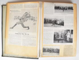 Golfing interest scrapbook c1906-1919 with references and images relating to Cheltenham ladies'