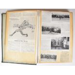 Golfing interest scrapbook c1906-1919 with references and images relating to Cheltenham ladies'