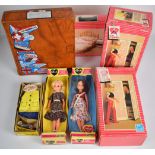 A collection of vintage Sindy items comprising two dolls, furniture, clothing and accessories,