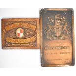 Vintage Provincial Insurance and Abbey National wall plaques, size of larger 59.5 x 35.5cm