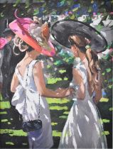 Sherree Valentine Daines (born 1959) limited edition (116/195) embellished canvas on board Royal