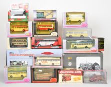 A collection of model buses and other diecast vehicles to include Corgi, Original Omnibus and