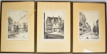 Robert Linnell Armitage (1898-1972), set of three signed limited edition (of 50) etchings of