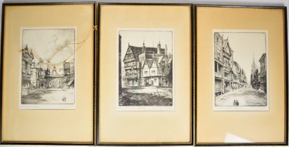 Robert Linnell Armitage (1898-1972), set of three signed limited edition (of 50) etchings of