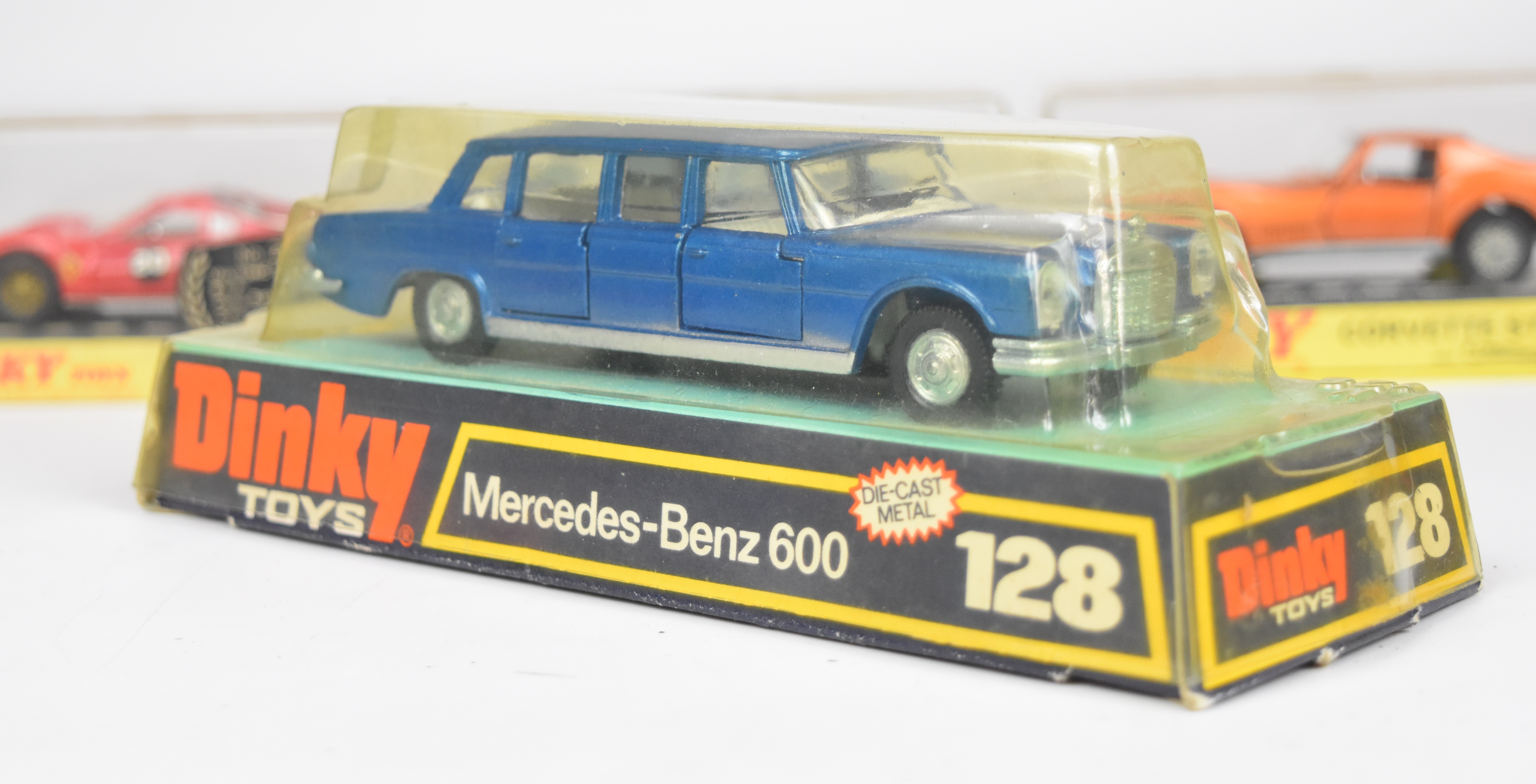 Two Dinky Toys diecast limousine style cars comprising Mercedes-Benz 600 128 and Rolls-Royce Phantom - Image 2 of 2