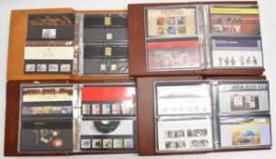 Nine albums of GB presentation packs - high face value