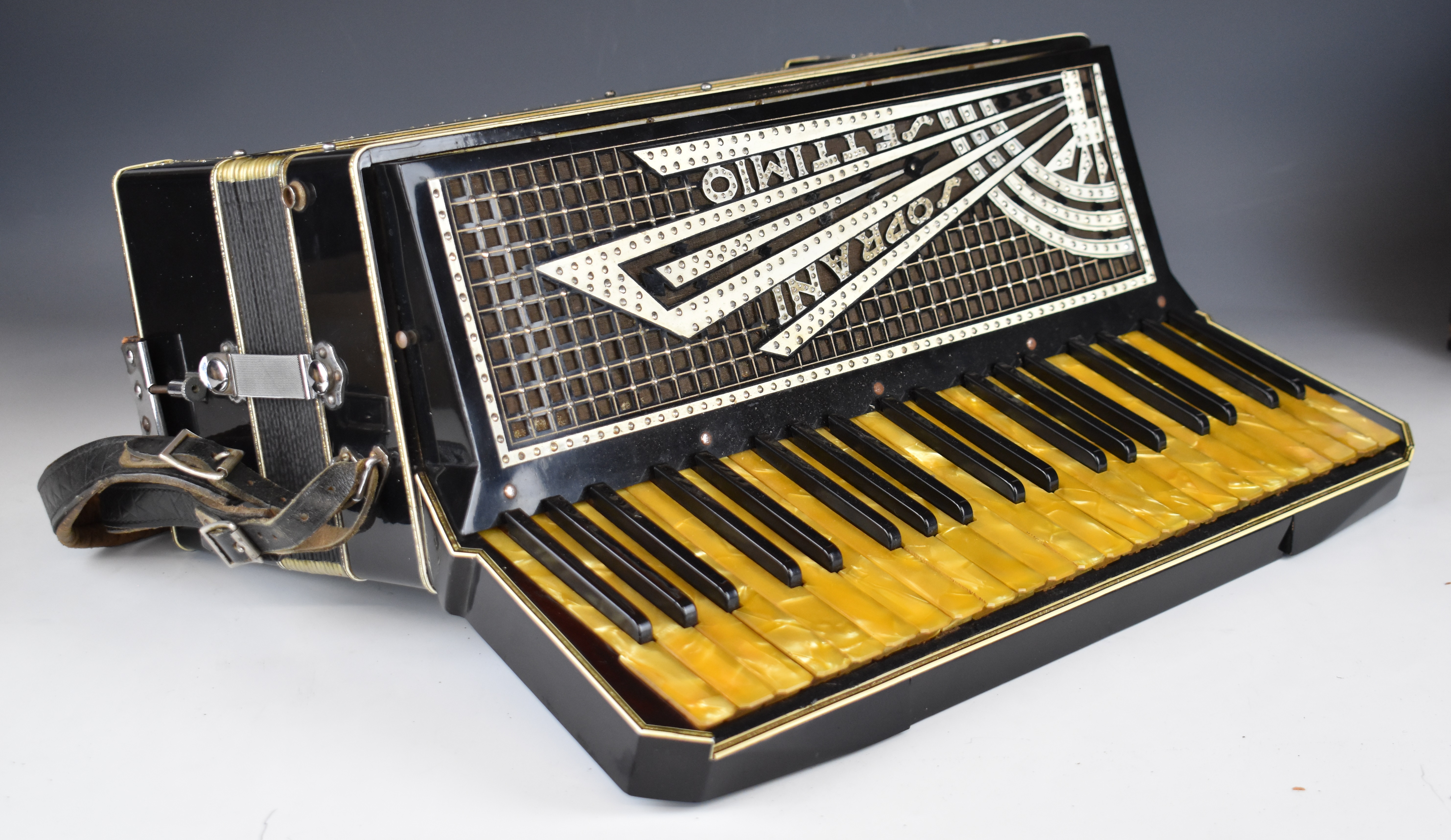 Soprani Settimio 41 key piano accordion in black/gem finish, with fitted hard case. - Image 3 of 7