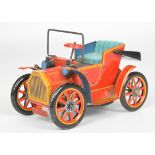 Tinplate lever driven car by Modern Toys / Masudaya, made in Japan.