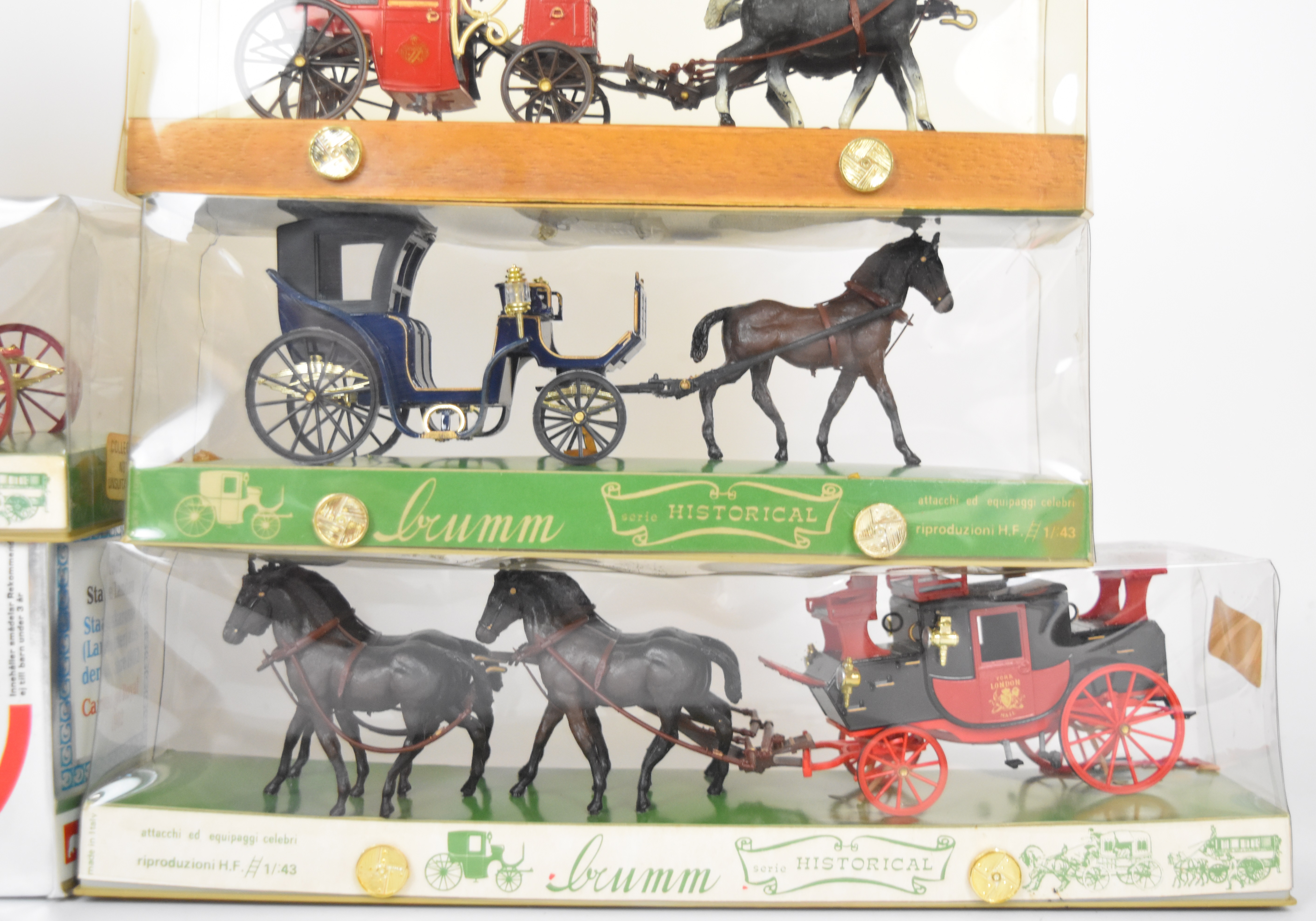 Seventeen Brumm Historical Series horse and carriage sets together with a Corgi State Landau 1902, - Image 8 of 8