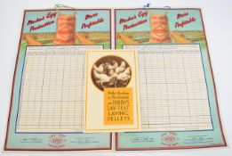 Two advertising Bibby and Son laying meal egg production charts and a promotional leaflet leaflet,