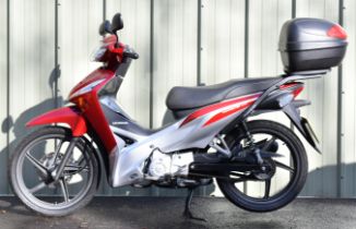 2014 Honda Wave four stroke 109cc motorcycle or scooter model AFS 110 2SHC, registration number CF63