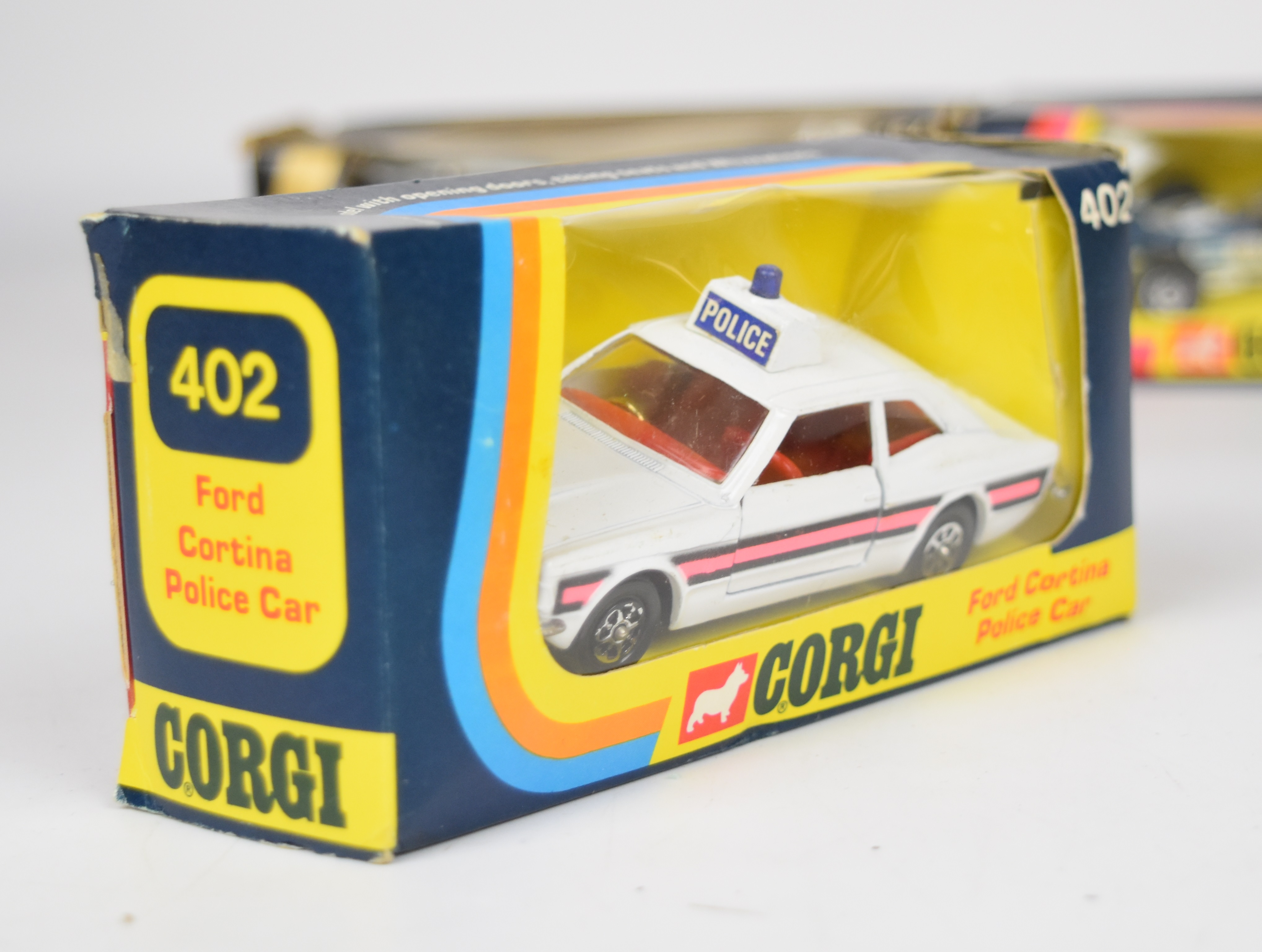 Six vintage Corgi diecast model cars comprising Oldsmobile Tornado 276, Renault 5TS 293, Ford - Image 5 of 7