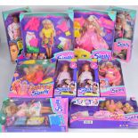 Ten Hasbro Sindy dolls dating mostly to the mid 90's to include Magic Eyes 18484, Mermaid 18571,