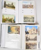 Two albums of topographical postcards including Aberdeen, Orkney, Edinburgh, Ireland, Ulster,