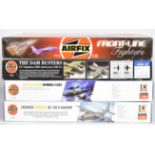 Four Airfix 1:72 and 1:48 scale plastic model aircraft kits comprising The Dam Busters 617