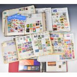 A stamp collection in ten various vintage albums, countries represented include GB, France,