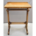 Victorian oak Gothic or Arts & Crafts style lectern with adjustable height and angle, minimum height