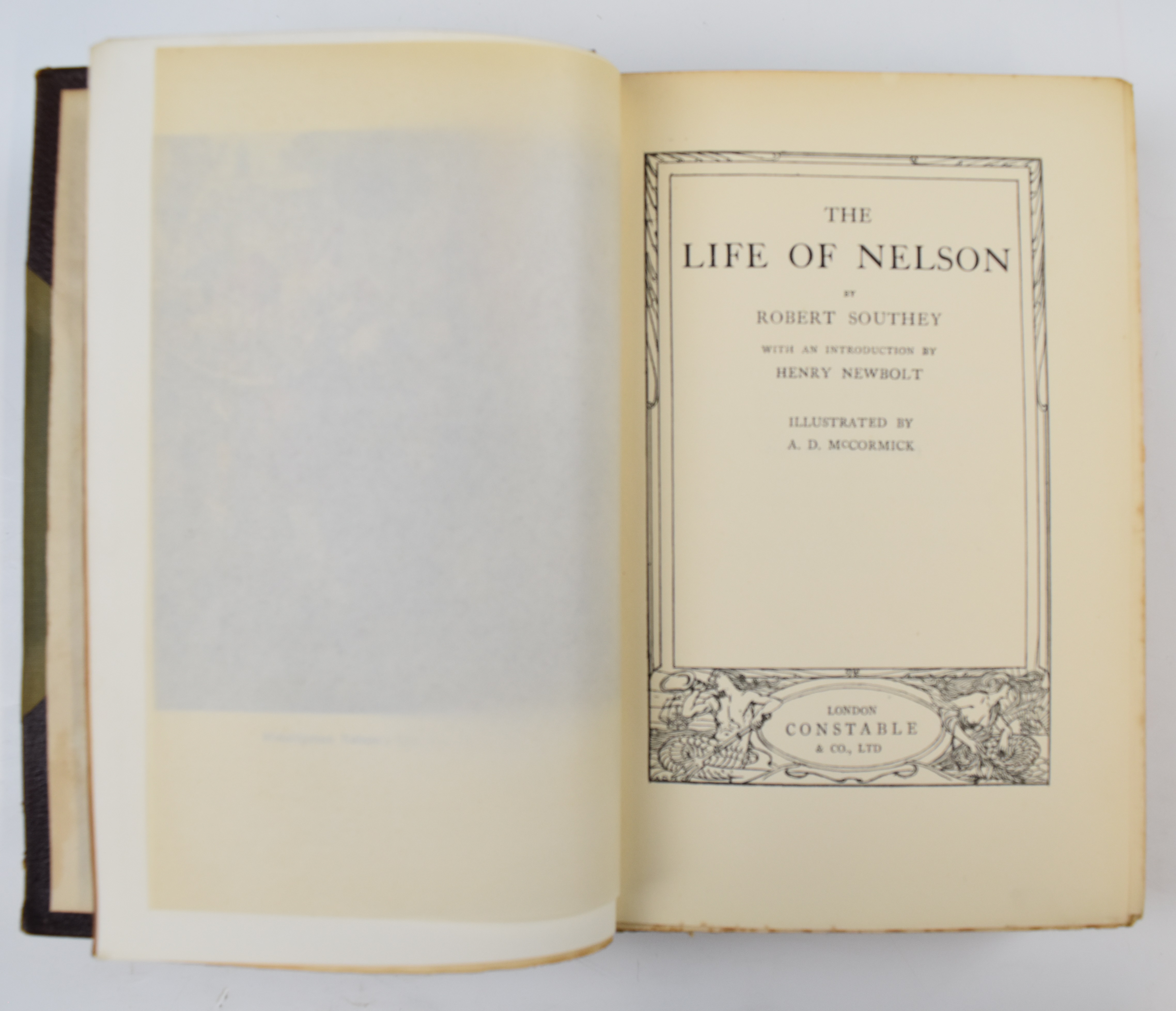 The Life of Nelson by Robert Southey illustrated by A.D. McCormick 1916, in half leather. - Image 4 of 4