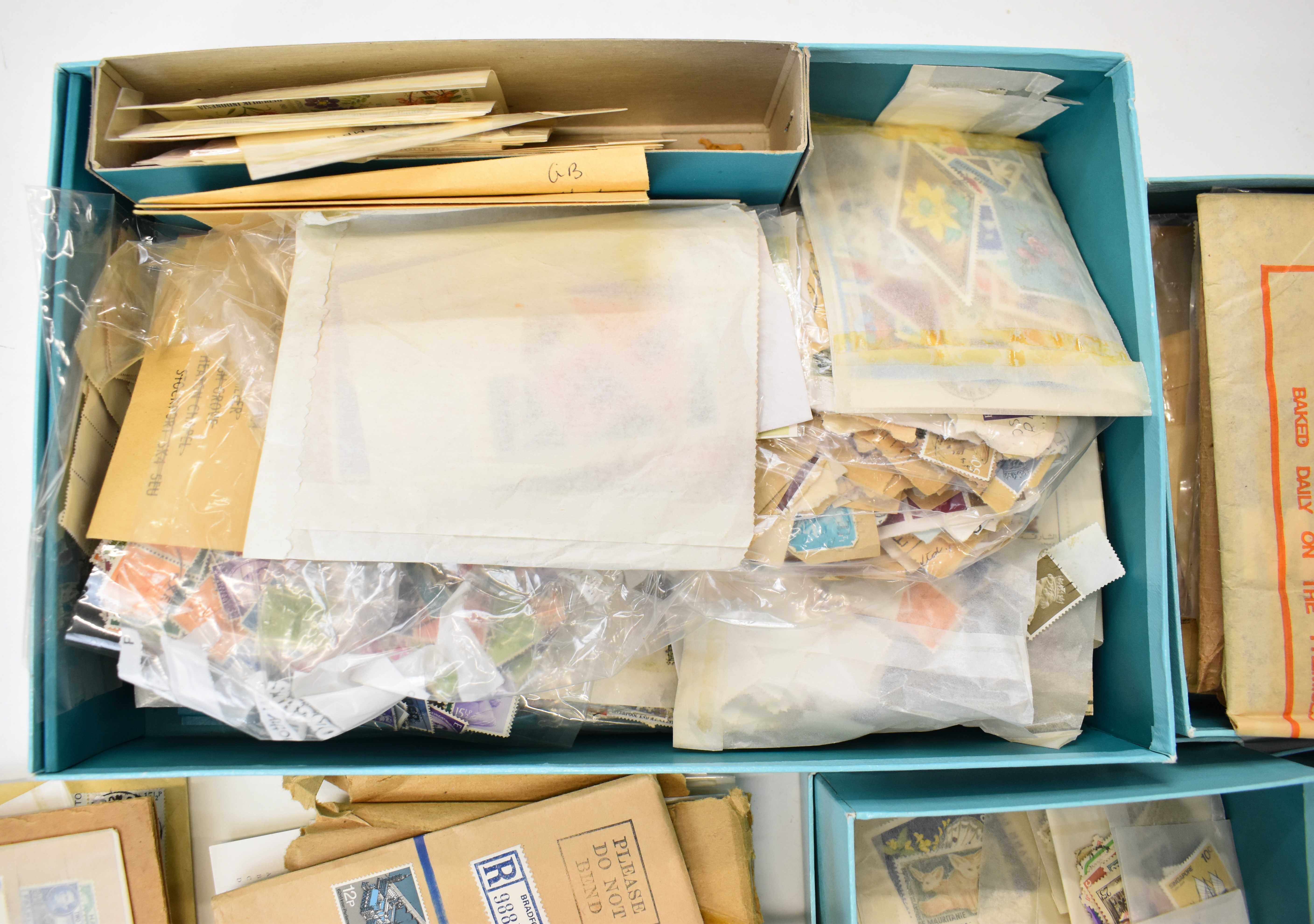 A large quantity of GB, Commonwealth and world stamps, first day covers and presentation packs in - Image 7 of 16