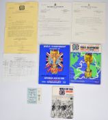 1966 Jules Rimet Cup World Championship football programme and ticket for the final tie England v