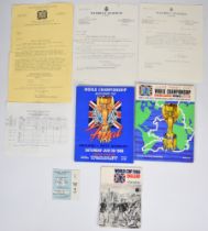 1966 Jules Rimet Cup World Championship football programme and ticket for the final tie England v