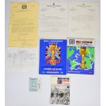 1966 Jules Rimet Cup World Championship football programme and ticket for the final tie England v