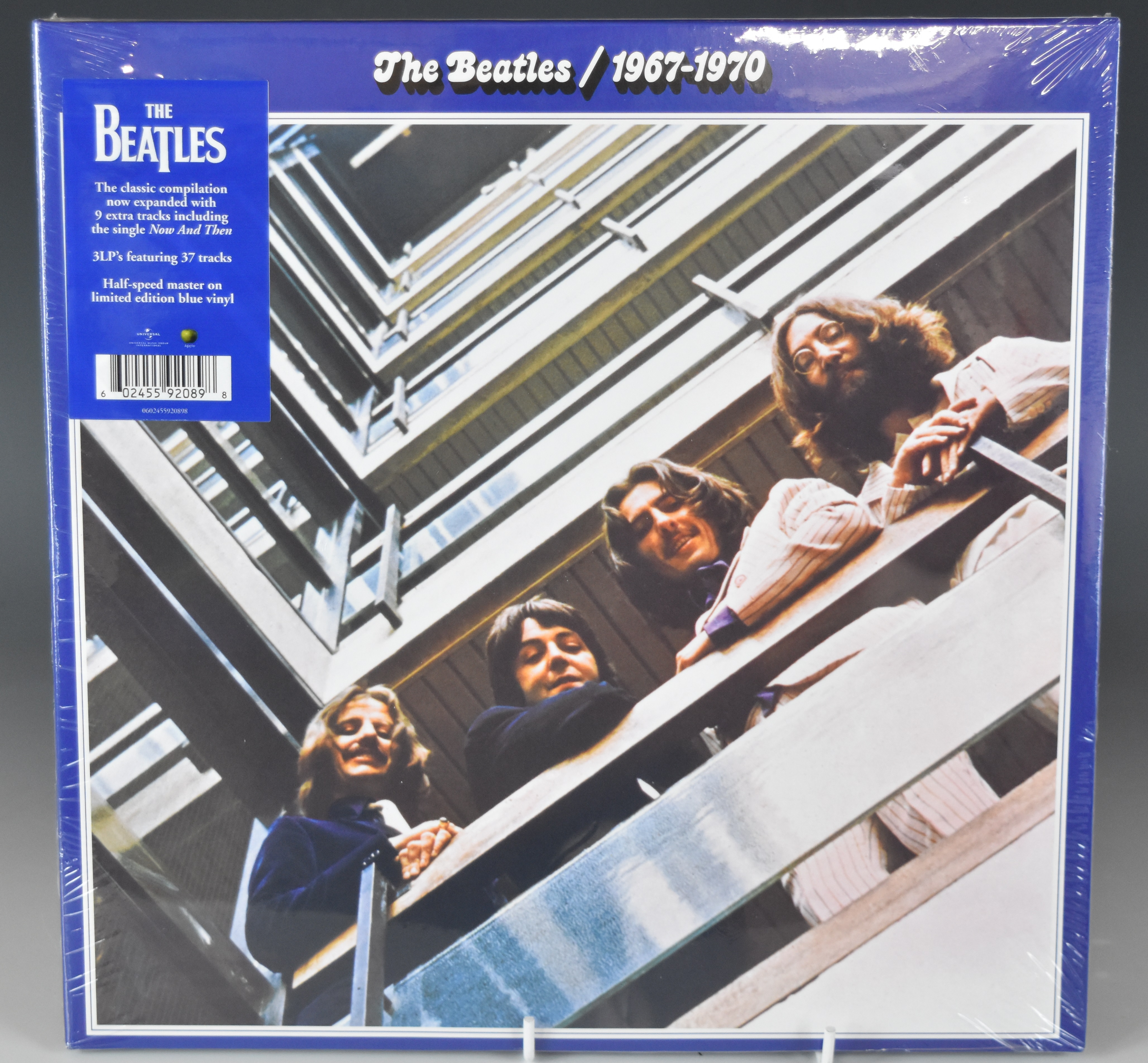 The Beatles 1967-1970 triple album, half speed master on limited edition blue vinyl, still sealed in