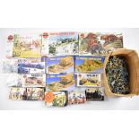 Fifteen Airfix 1:72 scale plastic model kits to include Jungle Outpost 03382, Costal Defence Fort