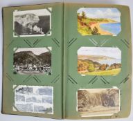 Edwardian and later postcard album, mostly topographical, transport etc, including Swanage,