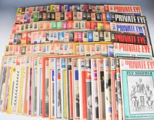 Approximately 280 issues of Private Eye, mostly 1970s and 1980s