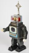 Japanese battery operated tinplate and plastic 'Television Spaceman' robot by Alps, height including