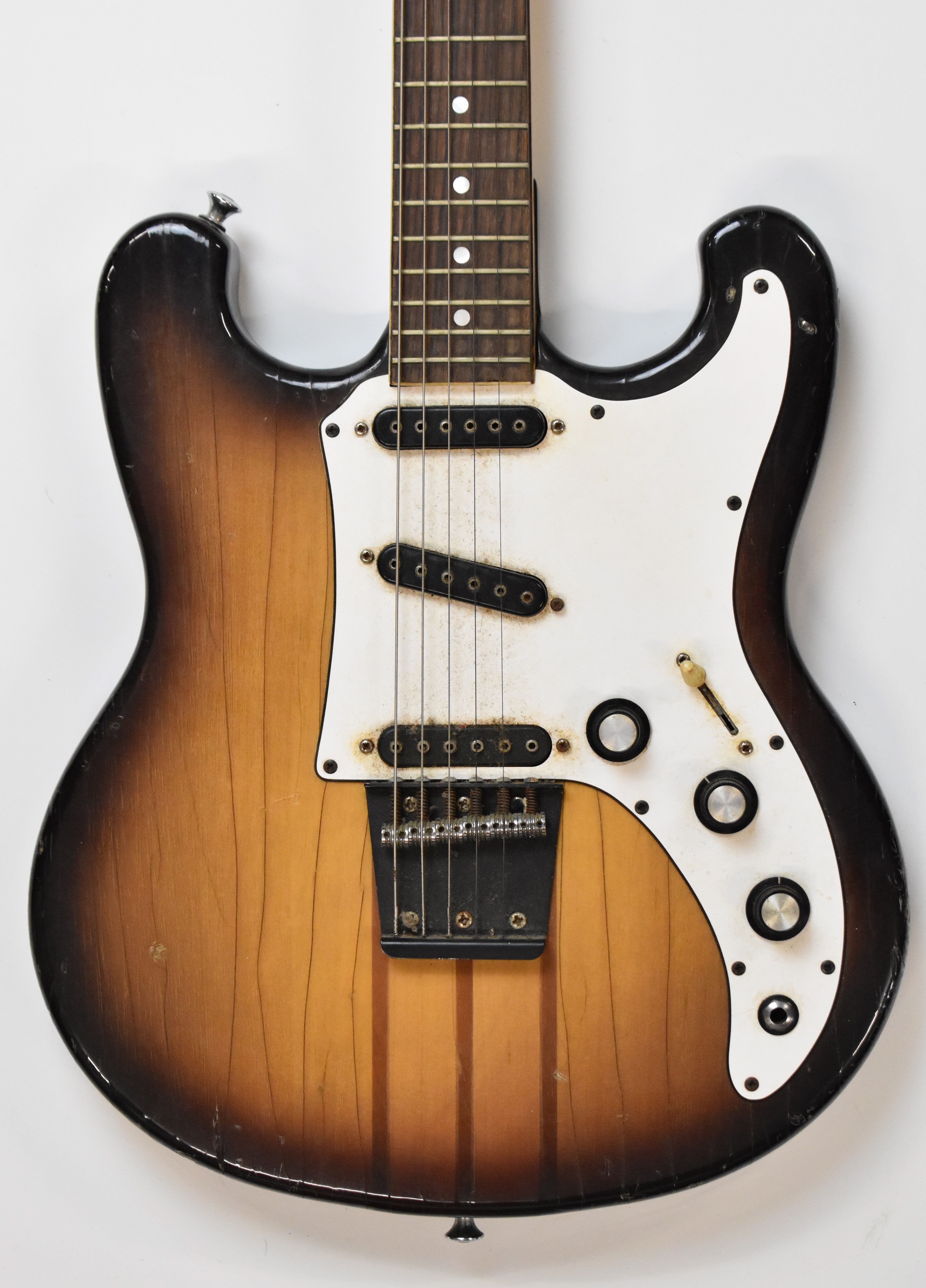 Shergold Nu Meteor electric guitar circa 1980 reportedly only forty produced, with tobacco - Image 2 of 8