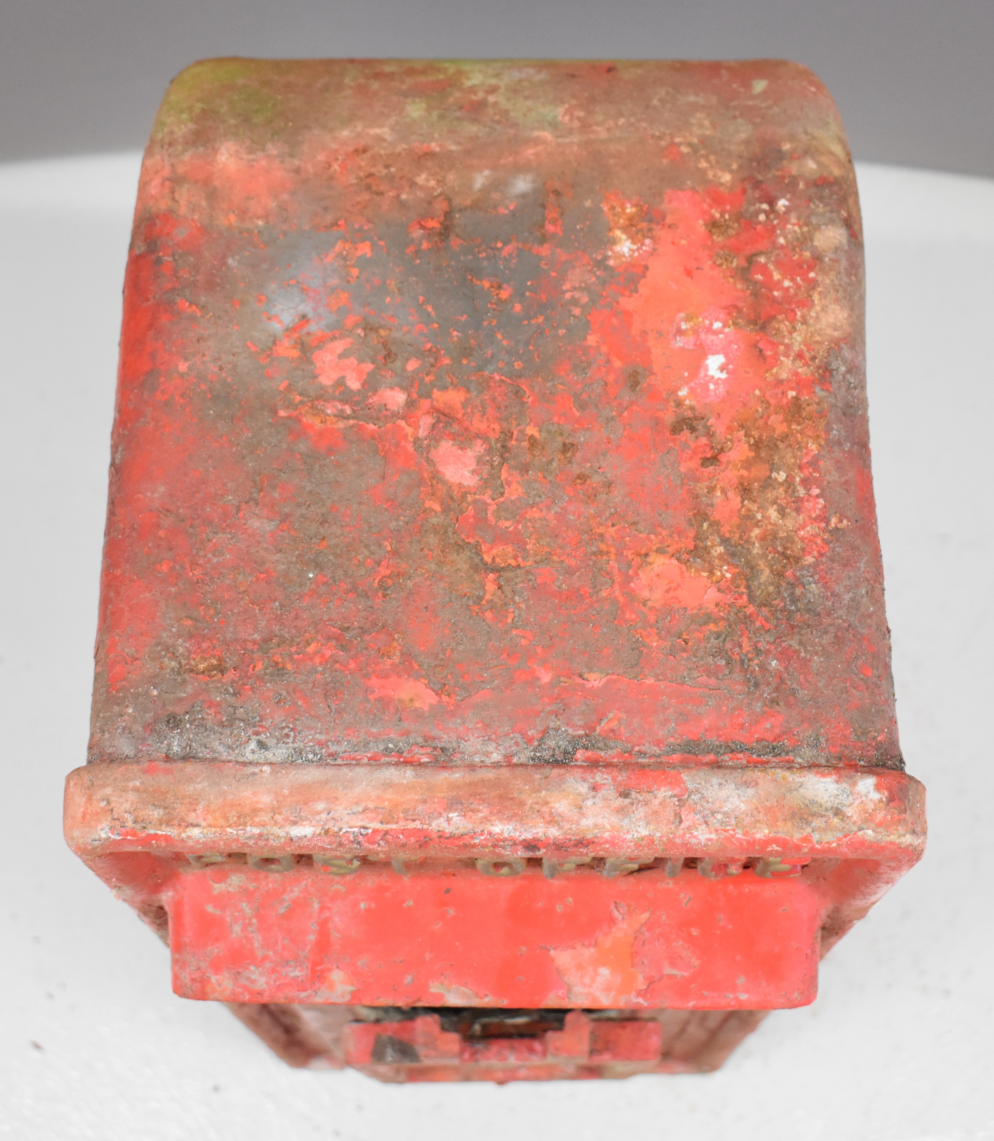 Elizabeth II cast iron and steel post box with enamel plate to front giving collection times, - Image 6 of 8