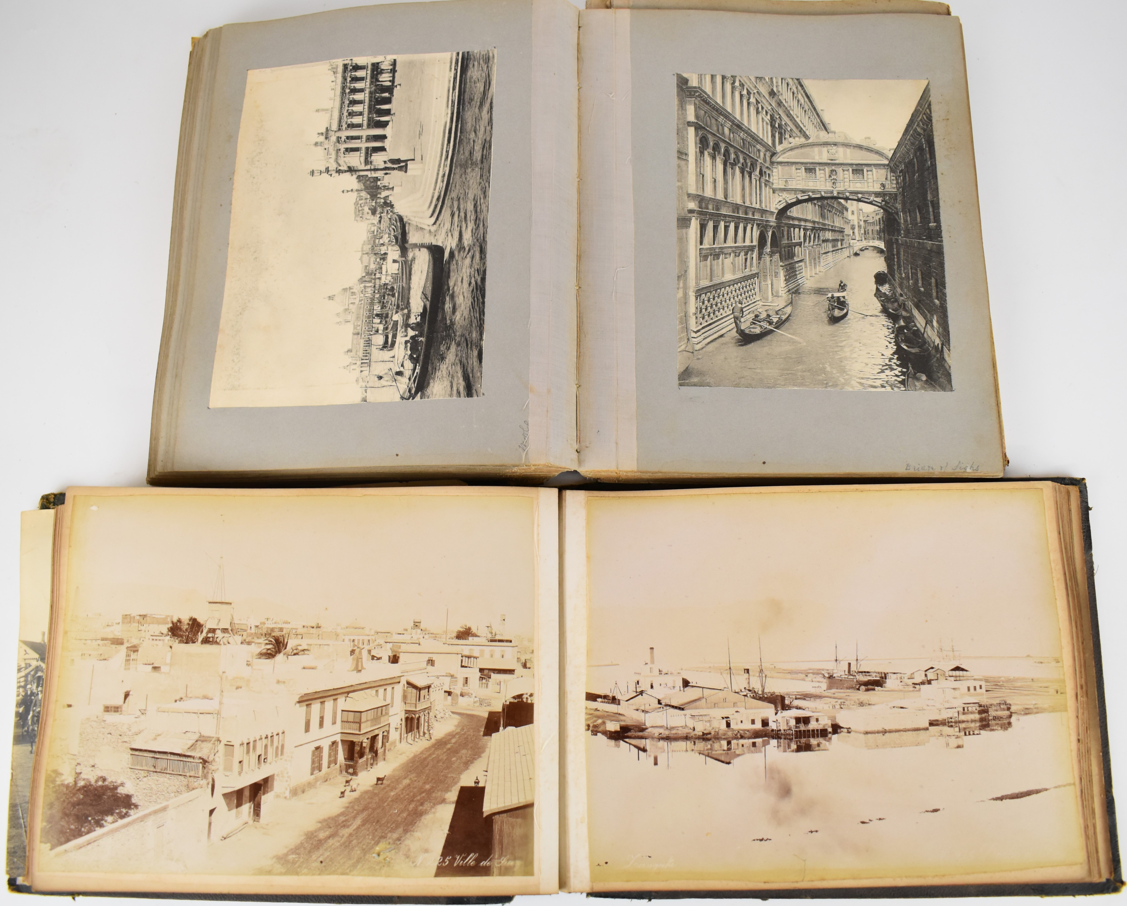 Two Victorian Grand Tour albums of mainly Italian scenes including Napoli, Pompei, Rome, Venice, - Image 4 of 13