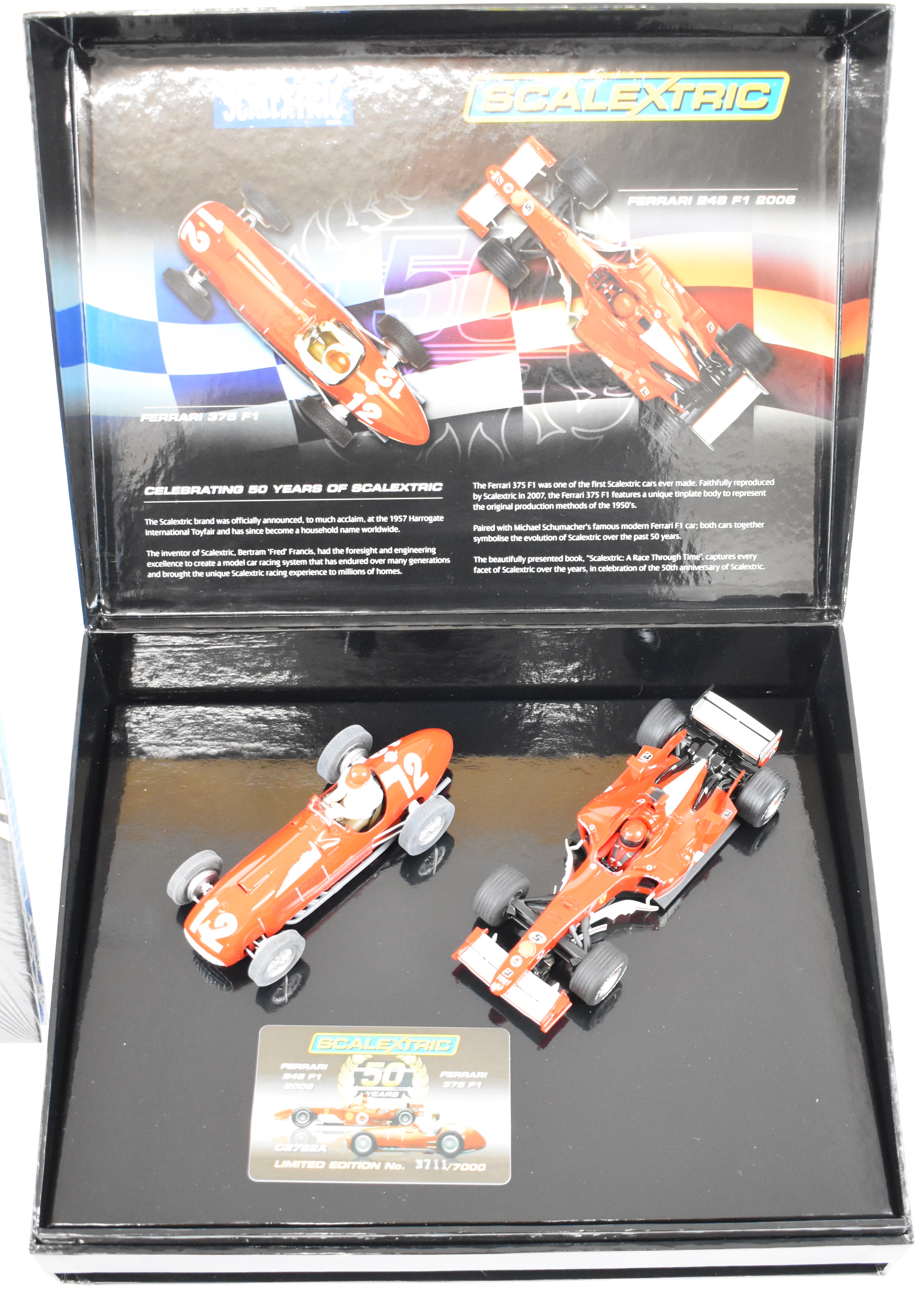 Scalextric 50 Years anniversary boxed set, limited edition 3711 of 7000, to include Ferrari 375 F1 - Image 2 of 3