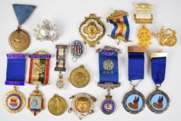 RAOB and other medals, some with enamelling and ribbons