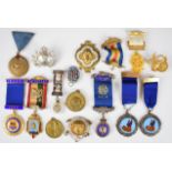 RAOB and other medals, some with enamelling and ribbons