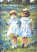 Sherree Valentine Daines (born 1959) limited edition (74/195) hand enhanced canvas print Bluebell