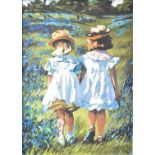 Sherree Valentine Daines (born 1959) limited edition (74/195) hand enhanced canvas print Bluebell