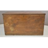 18th / 19thC elm trunk made with single planks, W121 x D55 x H67.5cm