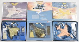 Five Corgi Aviation Archive Military Air Power 1:72 scale diecast model jet aeroplanes to include