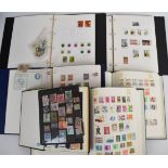 GB and world stamp collection in eight albums including New Zealand from 1855 Chalon types onwards